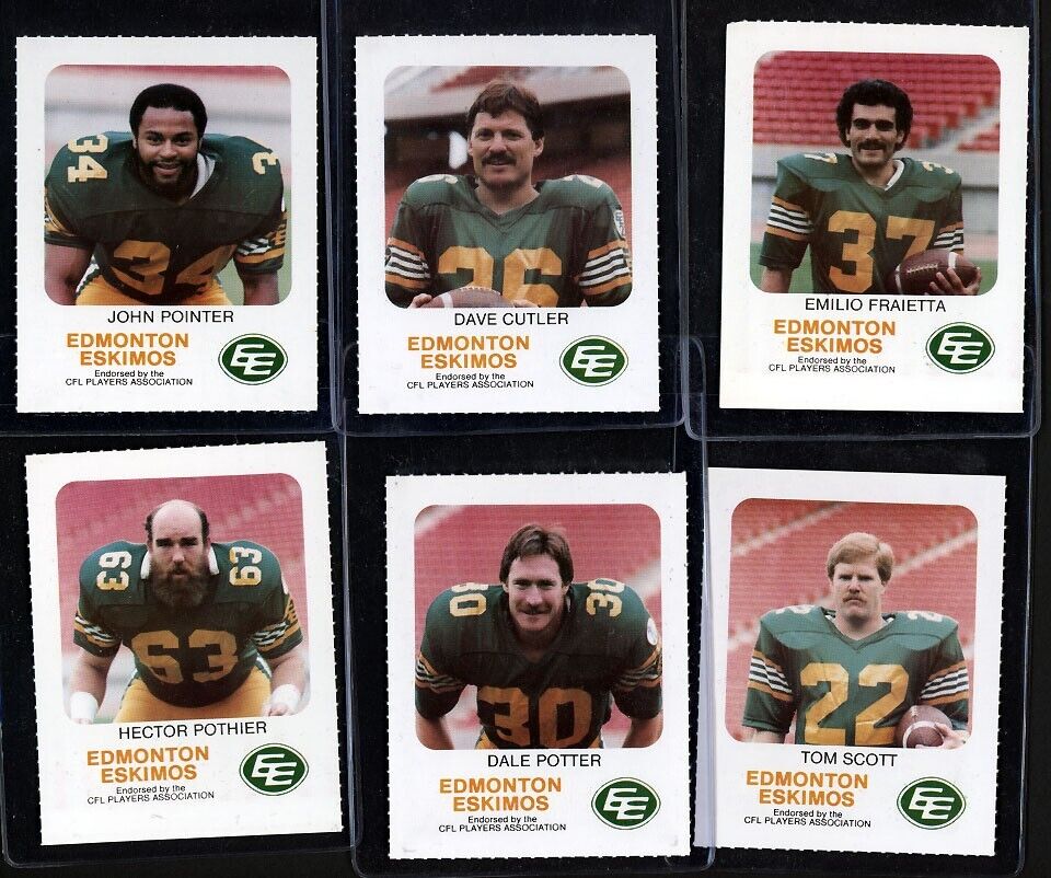 1981 Red Rooster Edmonton Eskimos Complete Team Set 40 Cards Warren Moon RC!