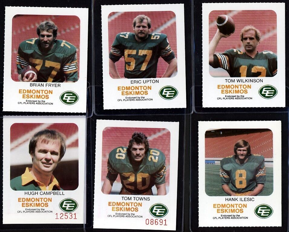 1981 Red Rooster Edmonton Eskimos Complete Team Set 40 Cards Warren Moon RC!