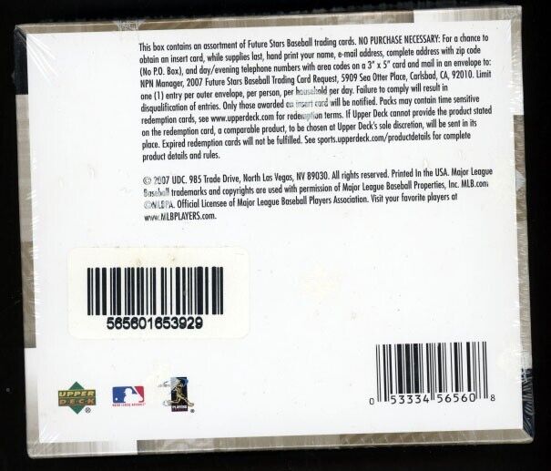 2007 Upper Deck Baseball Superstars Hobby Box (Factory Sealed)