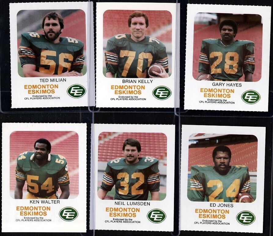 1981 Red Rooster Edmonton Eskimos Complete Team Set 40 Cards Warren Moon RC!