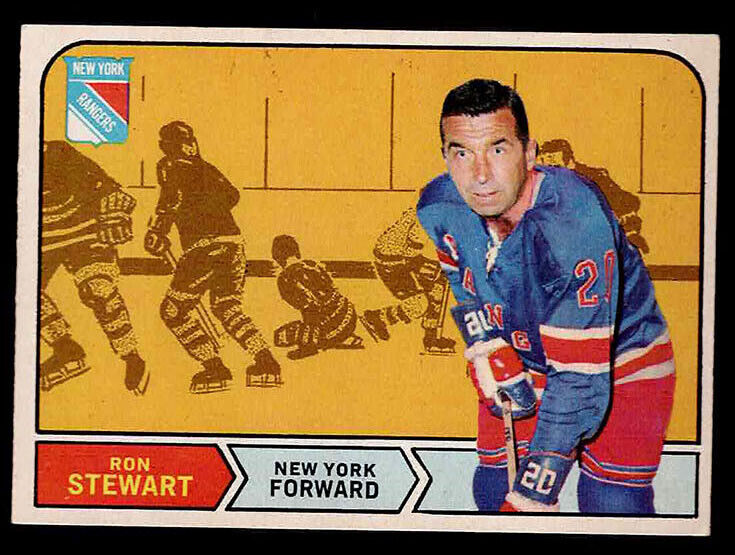 1968-69 O-Pee-Chee #168 Ron Stewart New York Rangers EX/MT