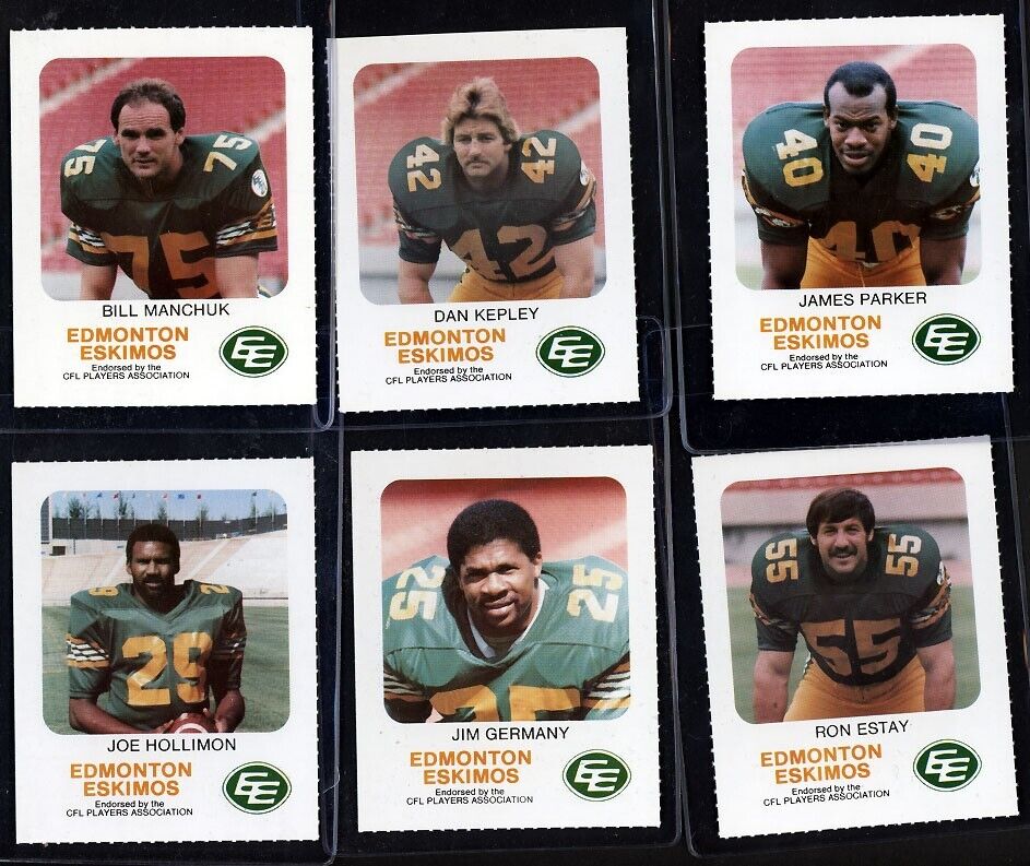 1981 Red Rooster Edmonton Eskimos Complete Team Set 40 Cards Warren Moon RC!