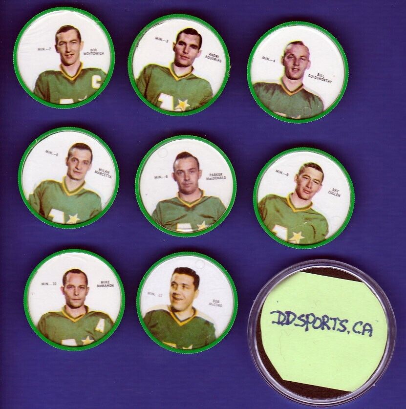 1968-69 Sherriff Coins Set-Break #3 Andre Boudrias Mimesota North Stars