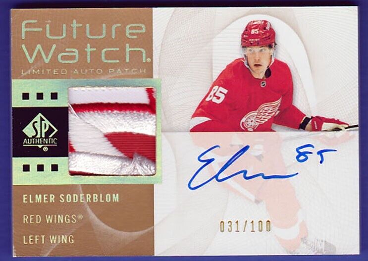 Elmer Soderblom 2022-23 Future Watch Auto Limited Sp Authentic Patch 031/100