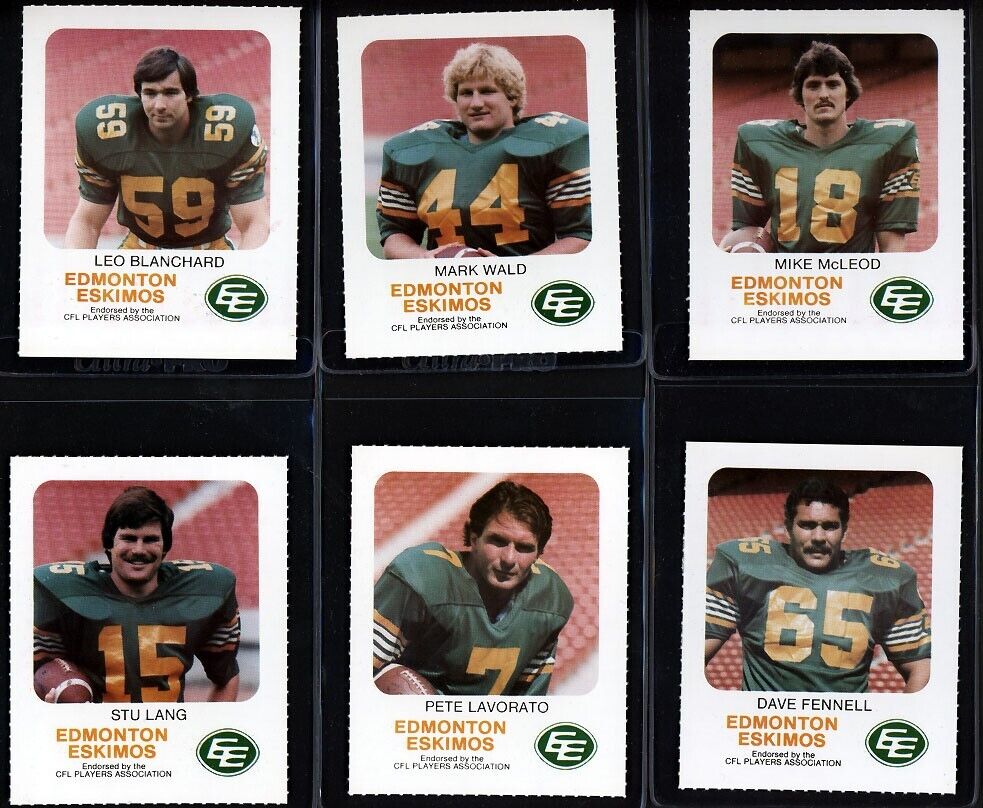 1981 Red Rooster Edmonton Eskimos Complete Team Set 40 Cards Warren Moon RC!