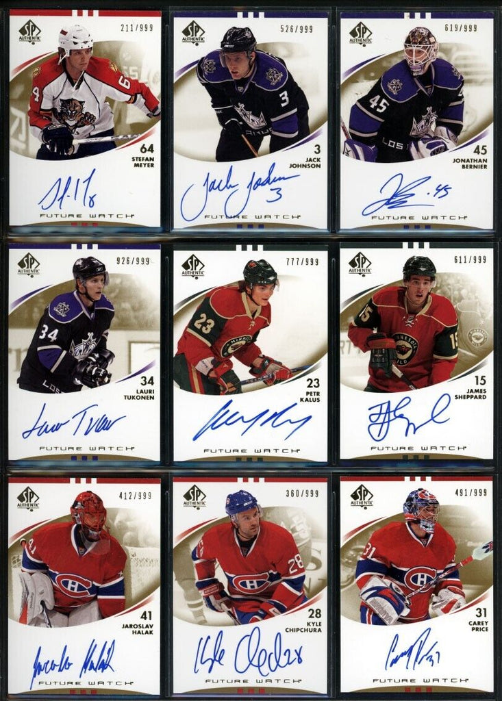 2007-08 SP Authentic Hockey Complete Set 1-250 Kane Toews Price Future Watch ++