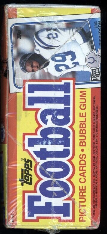 1988 Topps Football Wax Box - 36 sealed packs - "Bo Jackson" Rookie