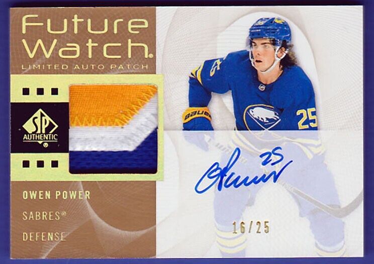 Owen Power 2022-23 Future Watch Auto Limited Sp Authentic Patch 16/25 SP