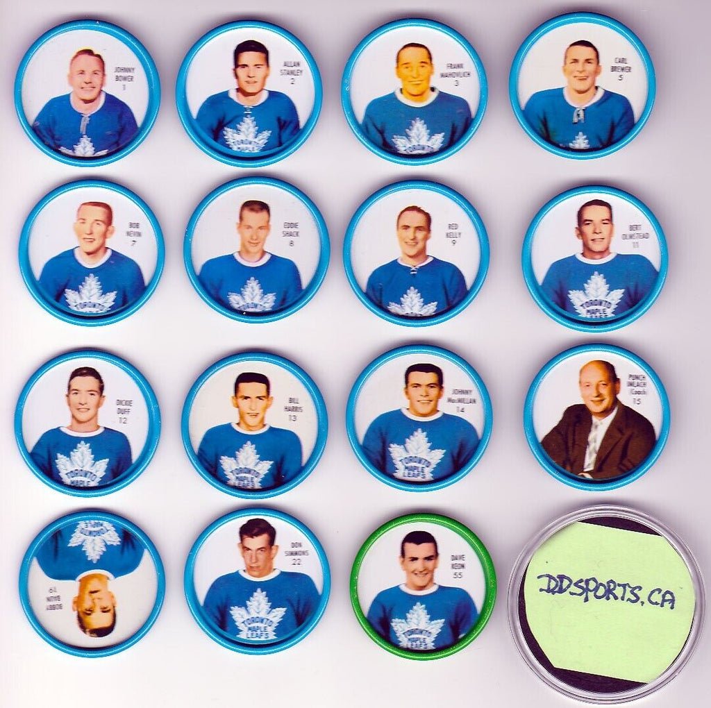 1962-63 Sherriff Coins #1 Johnny Bower Toronto Maple Leafs NM++