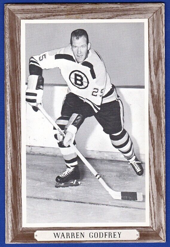 Warren Godffrey Boston Bruins Group 3 Bee Hive Woodgrain 1964-67 SP