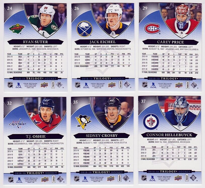 2018-19 UD Trilogy #24 Ryan Suter Blue Parallel 388/799