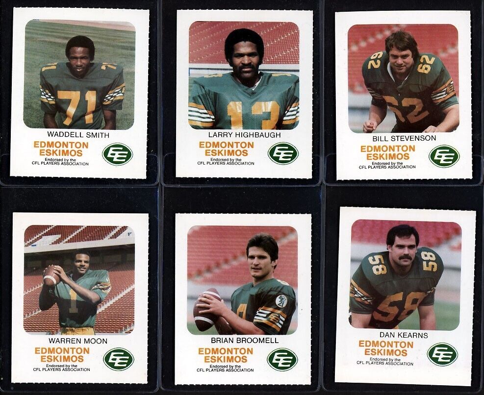 1981 Red Rooster Edmonton Eskimos Complete Team Set 40 Cards Warren Moon RC!