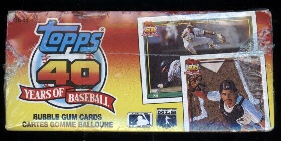 1991 O-Pee-Chee 40 years of Baseball Hobby Box (Tape Intact)